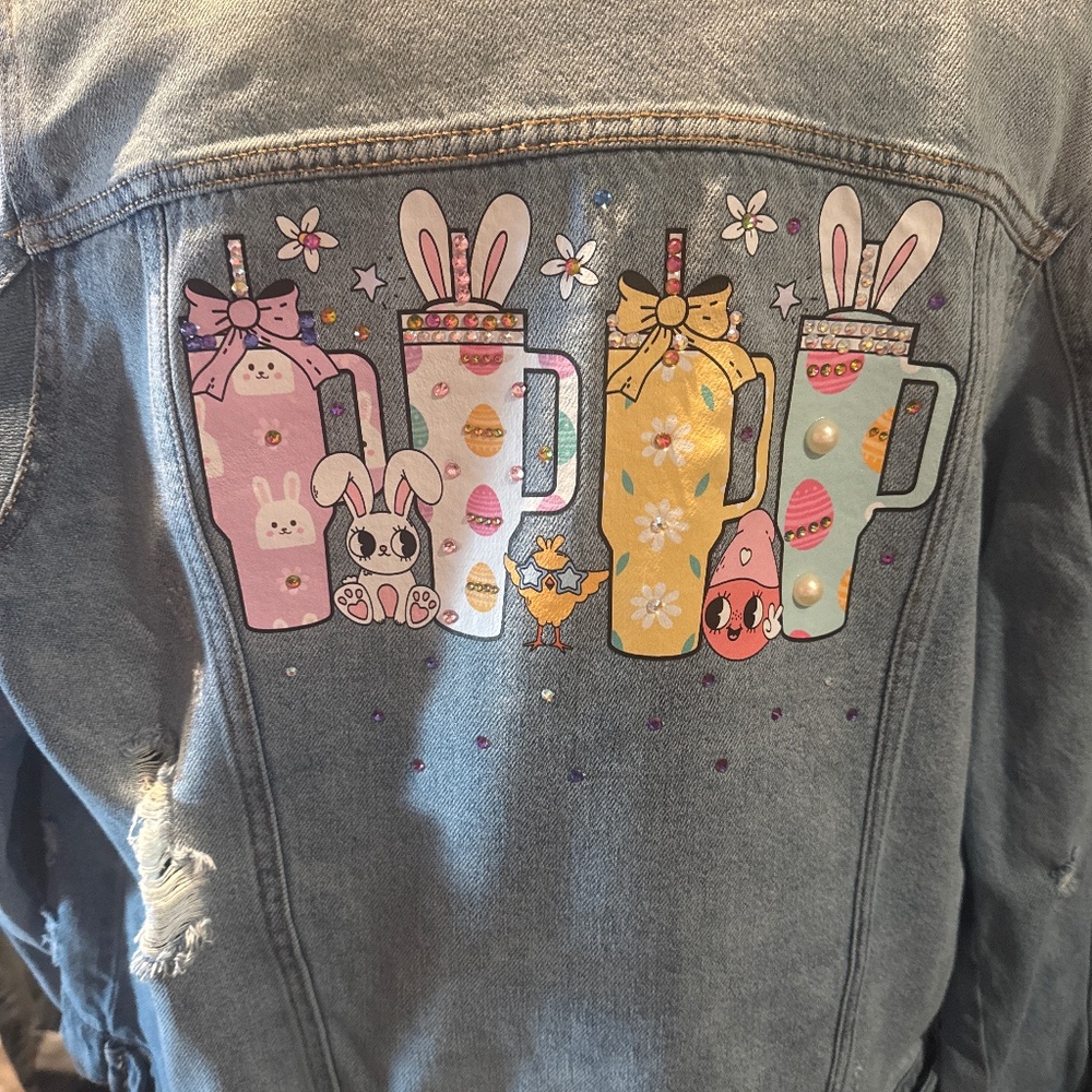 Ladies spring jacket with gems